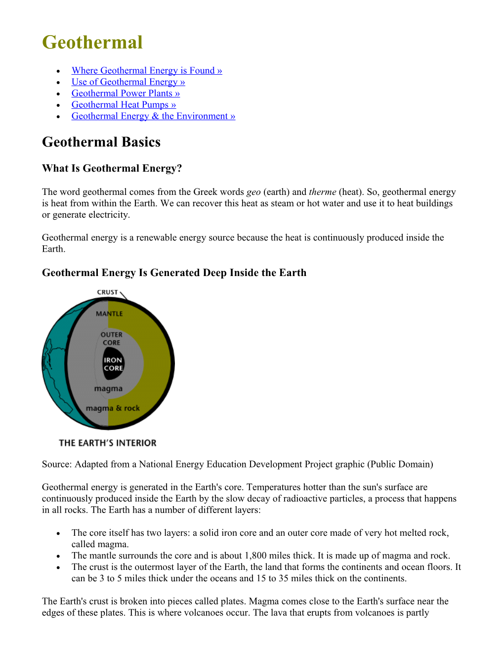 Where Geothermal Energy Is Found