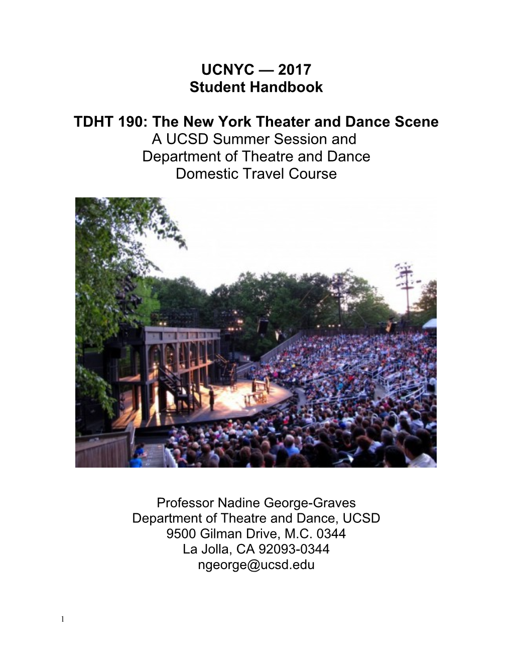 TDHT 190: the New York Theater and Dance Scene