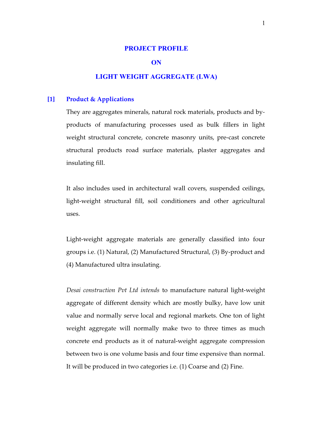 Light Weight Aggregate (Lwa)