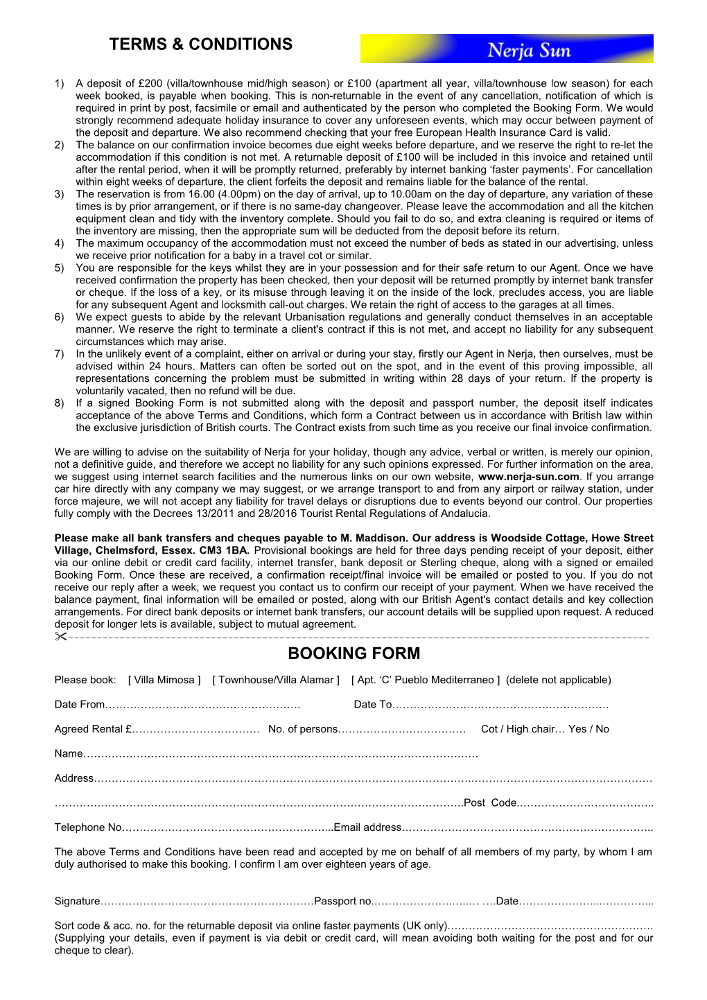 Property Booking Form