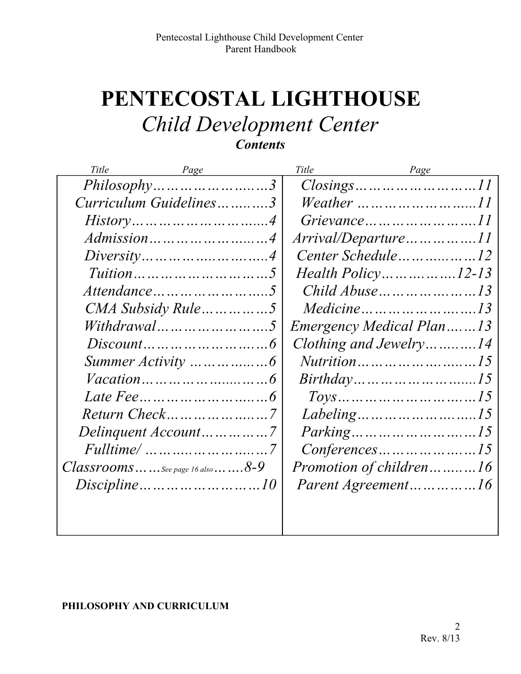 Pentecostal Lighthouse Child Development Center