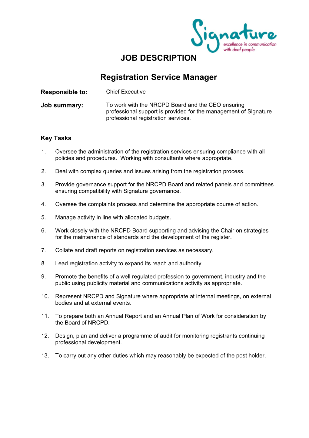 Registration Service Manager