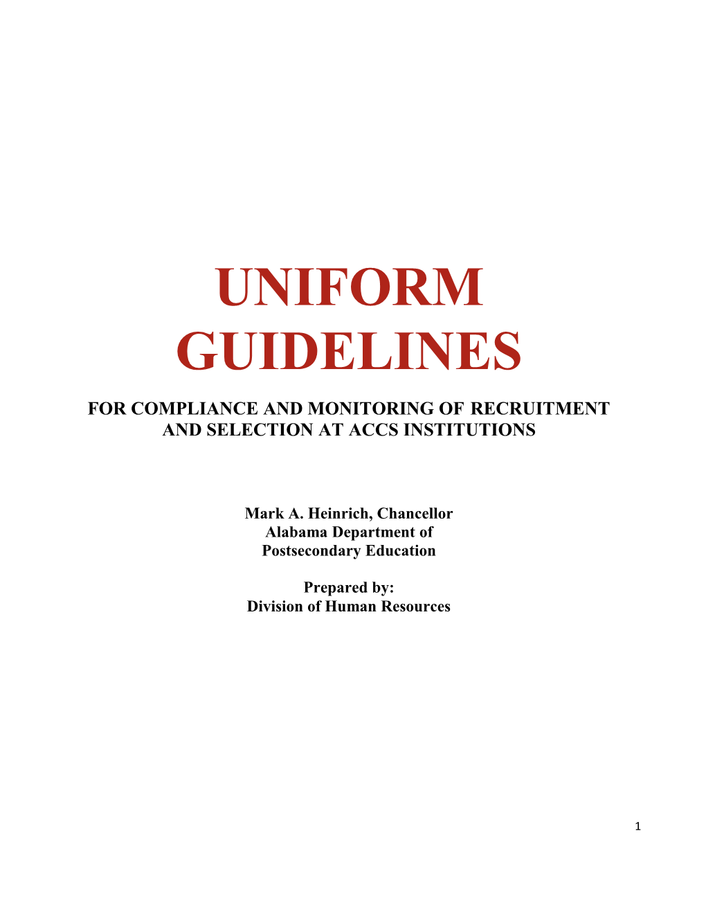 ACCS Uniform Guidelines Revised 09-25-2013