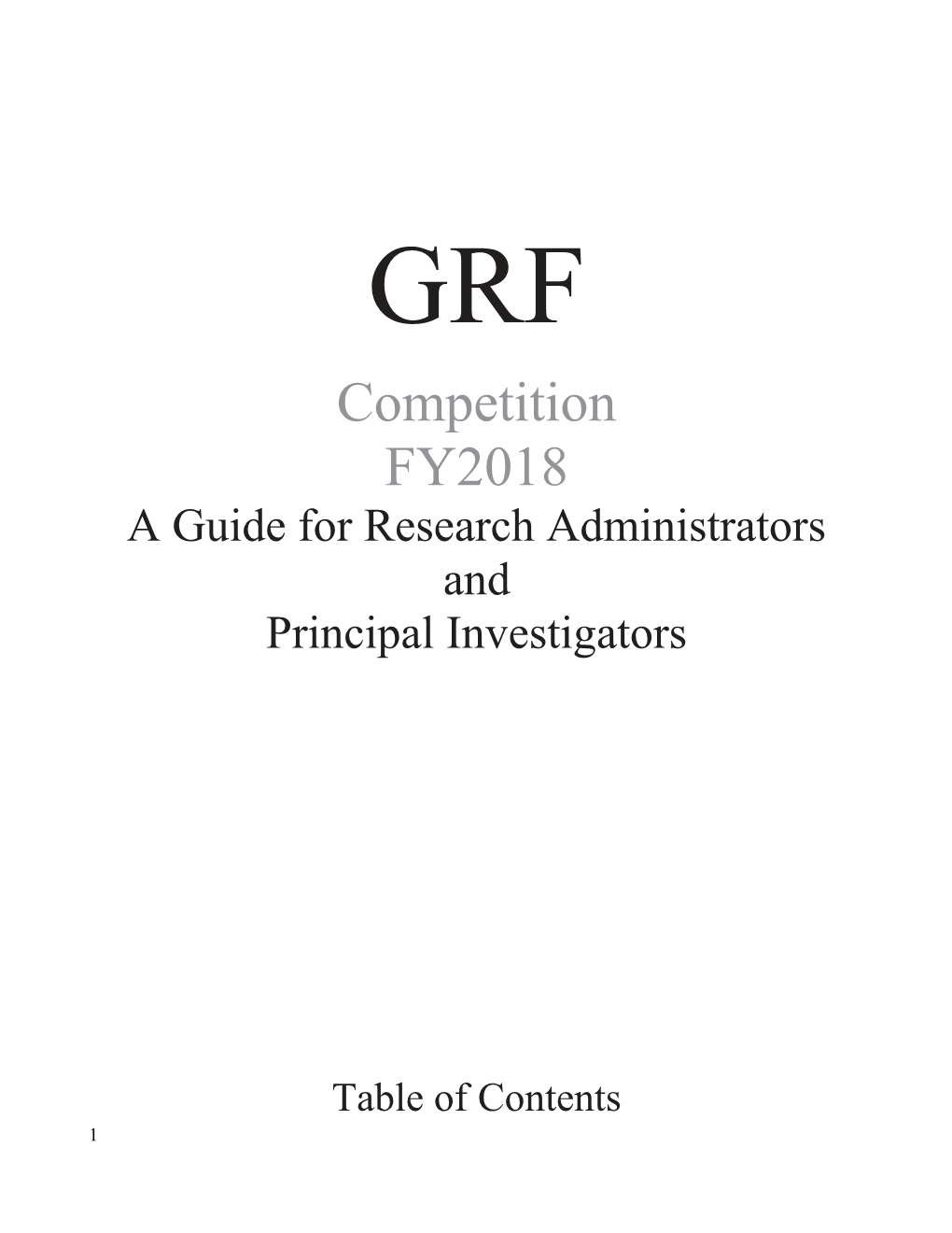 A Guide for Research Administrators and Principal Investigators