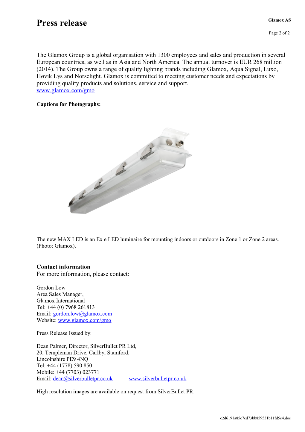 Glamox Launches LED Replacement for Popular MAX Luminaire