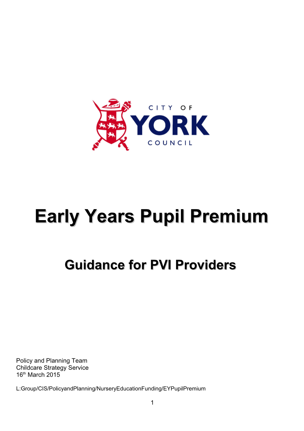 Guidance for PVI Providers
