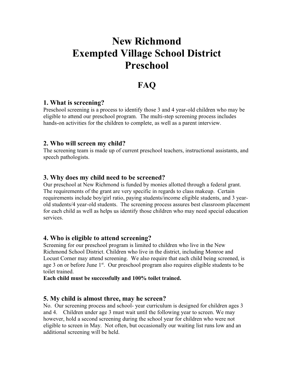 Exempted Villageschool District