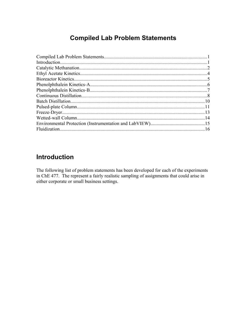 Compiled Lab Problem Statements