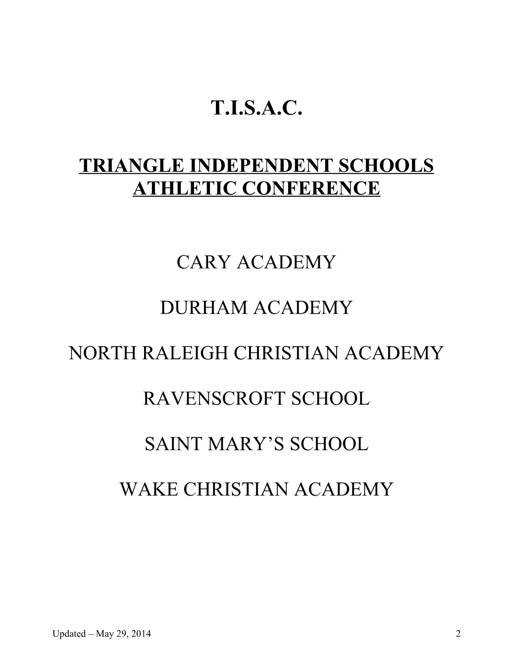 Triangle Independent Schools Athletic Conference