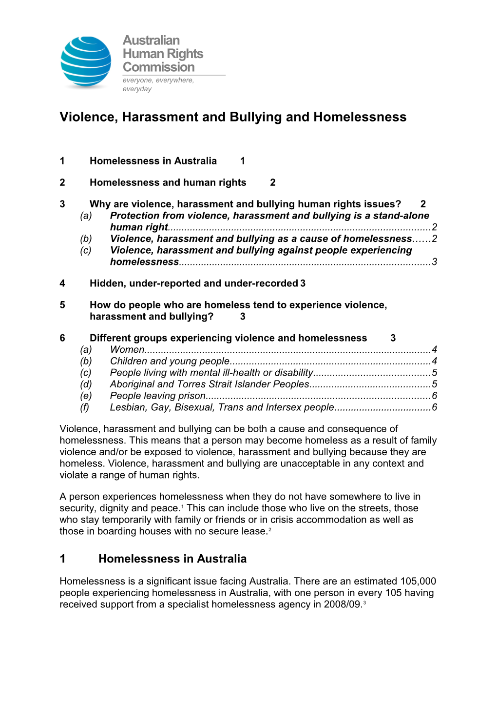 3Why Are Violence, Harassment and Bullying Human Rights Issues?