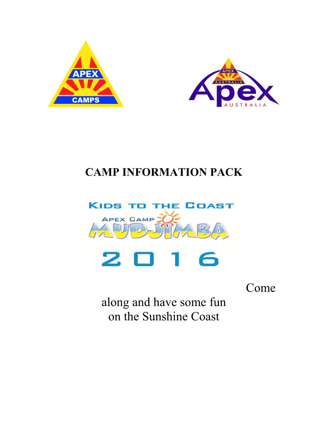 Camp Information Pack