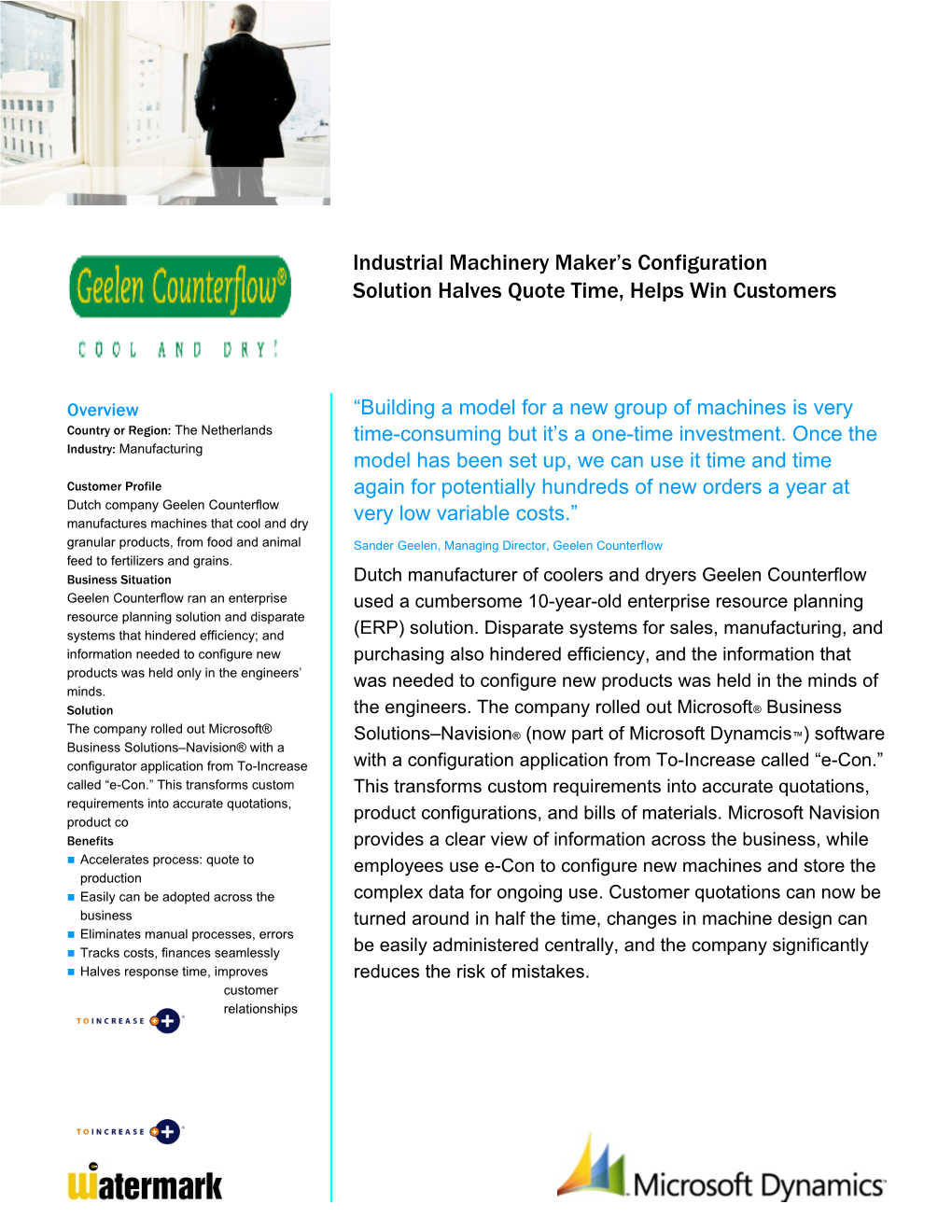 Writeimage CEP Industrial Machinery Maker S Configuration Solution Halves Quote Time, Helps