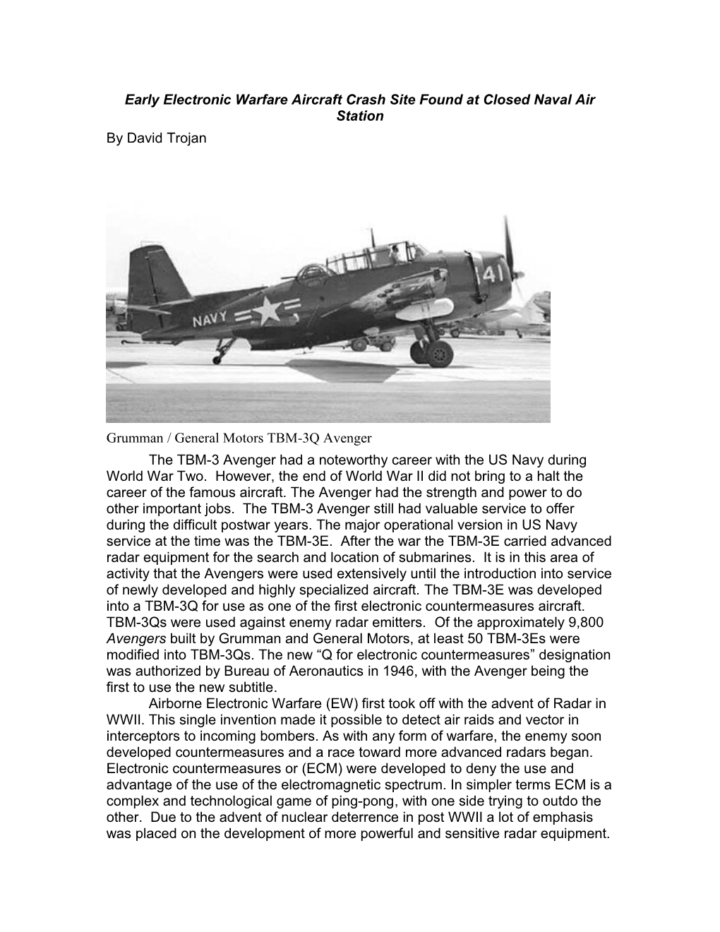 The TBM-3Q Avenger