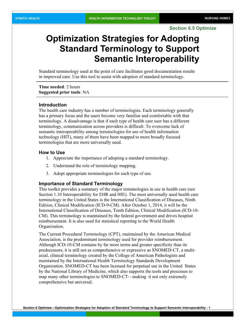 6 Optimization Strategies for Adopting Standard Terminology to Support Semantic Interoperability