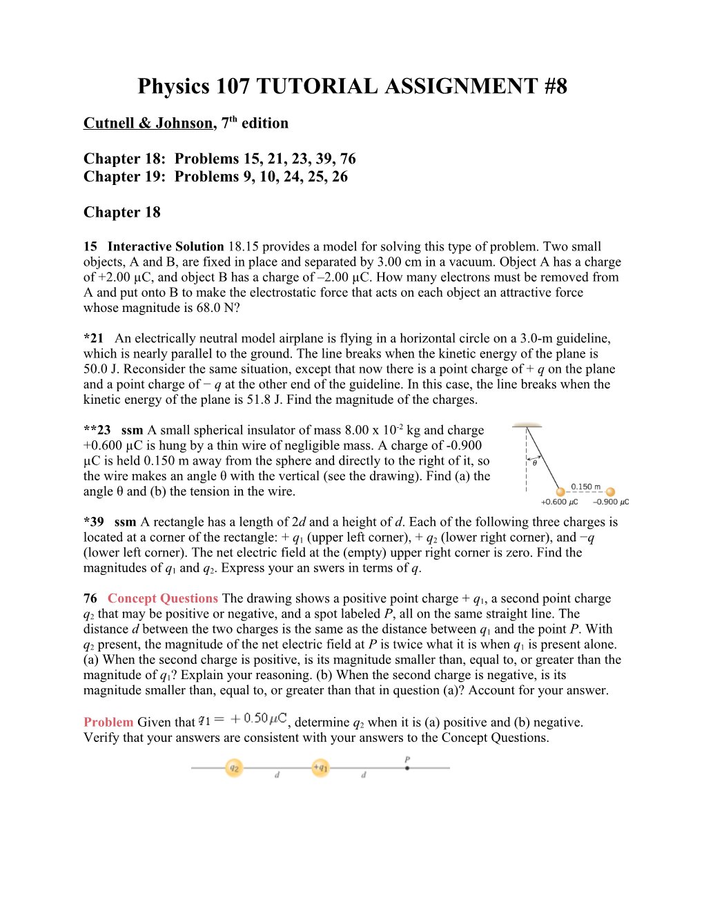 Physics 107 TUTORIAL ASSIGNMENT #8