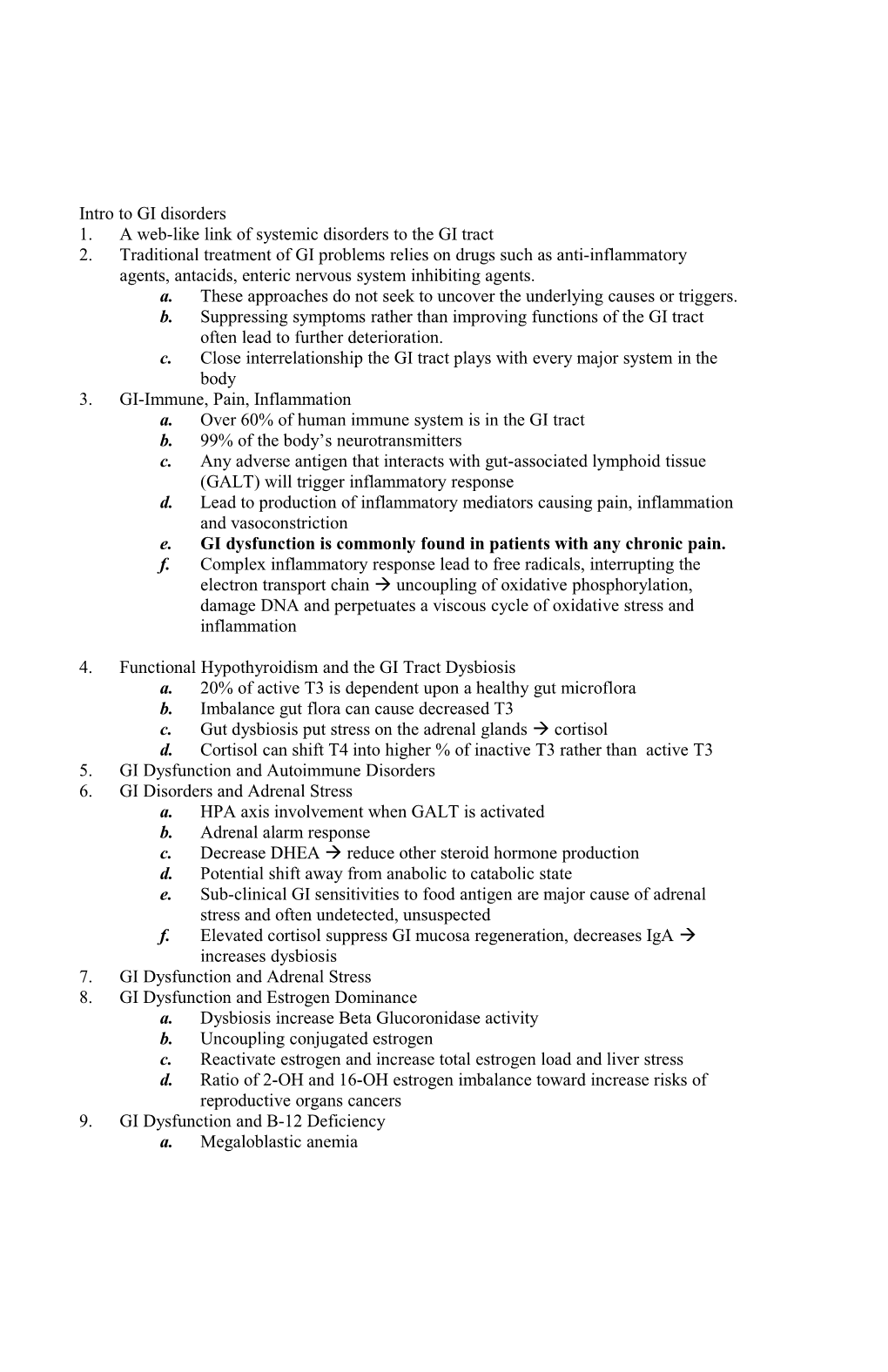 Intro to GI Disorders