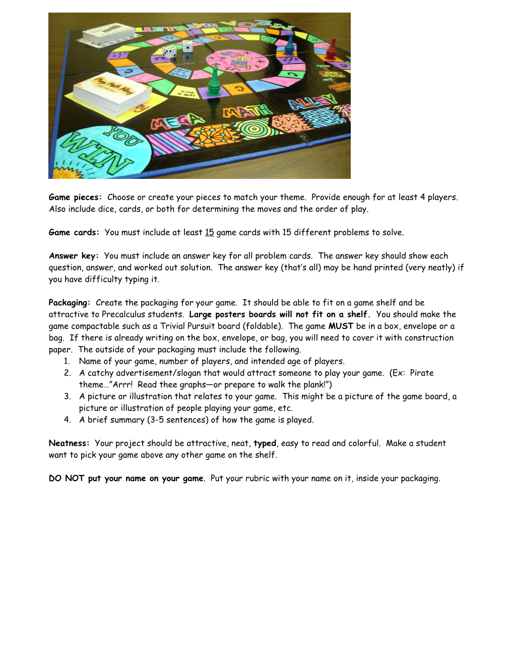 Create Your Own Math Game Project