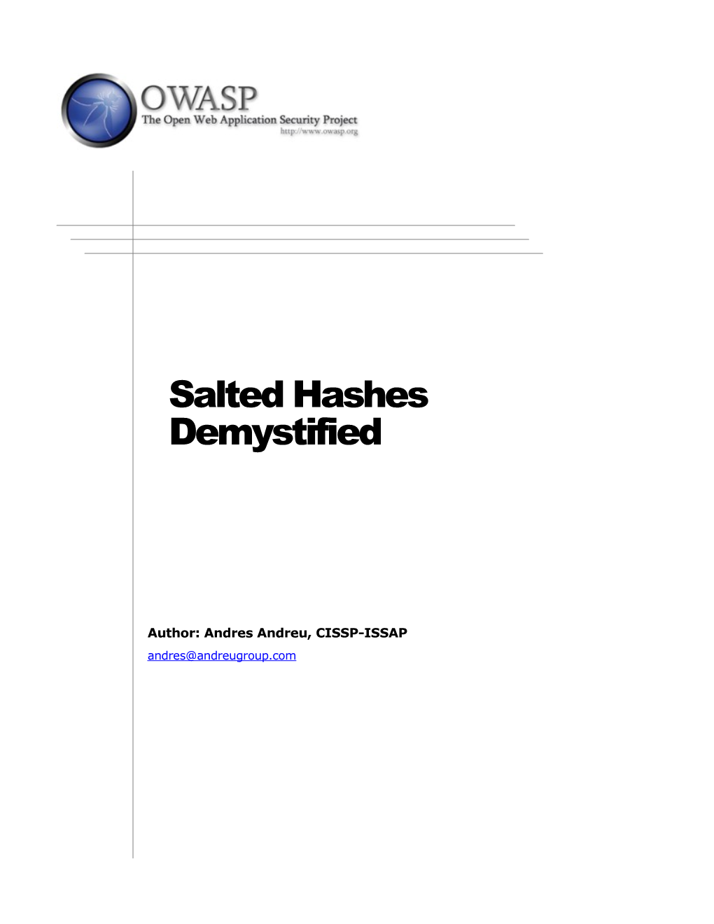 Salted Hashing Demystified