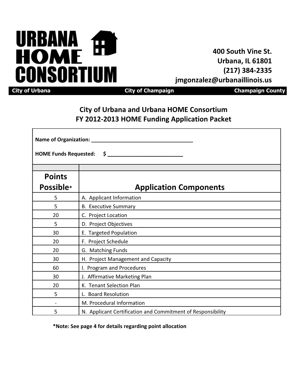 City of Urbana and Urbana HOME Consortium