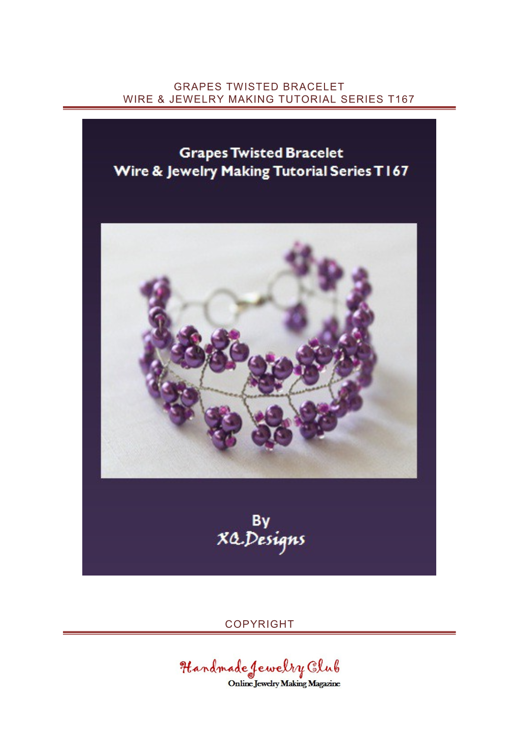 Grapes Twisted Braceletwire& Jewelry Making Tutorial Series T167