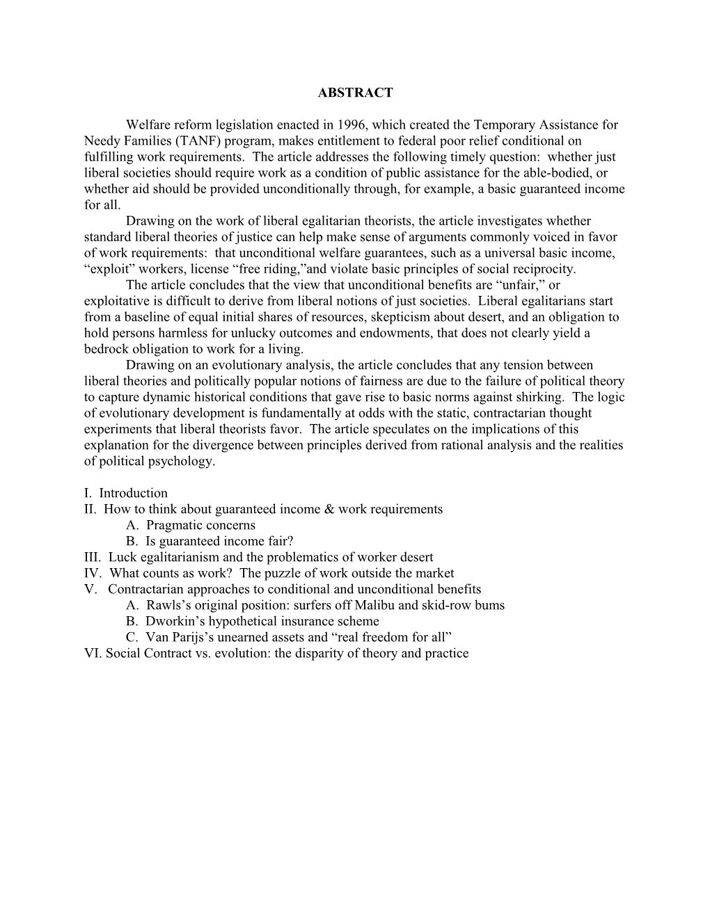 USBIG Discussion Paper No. 006, November 2001
