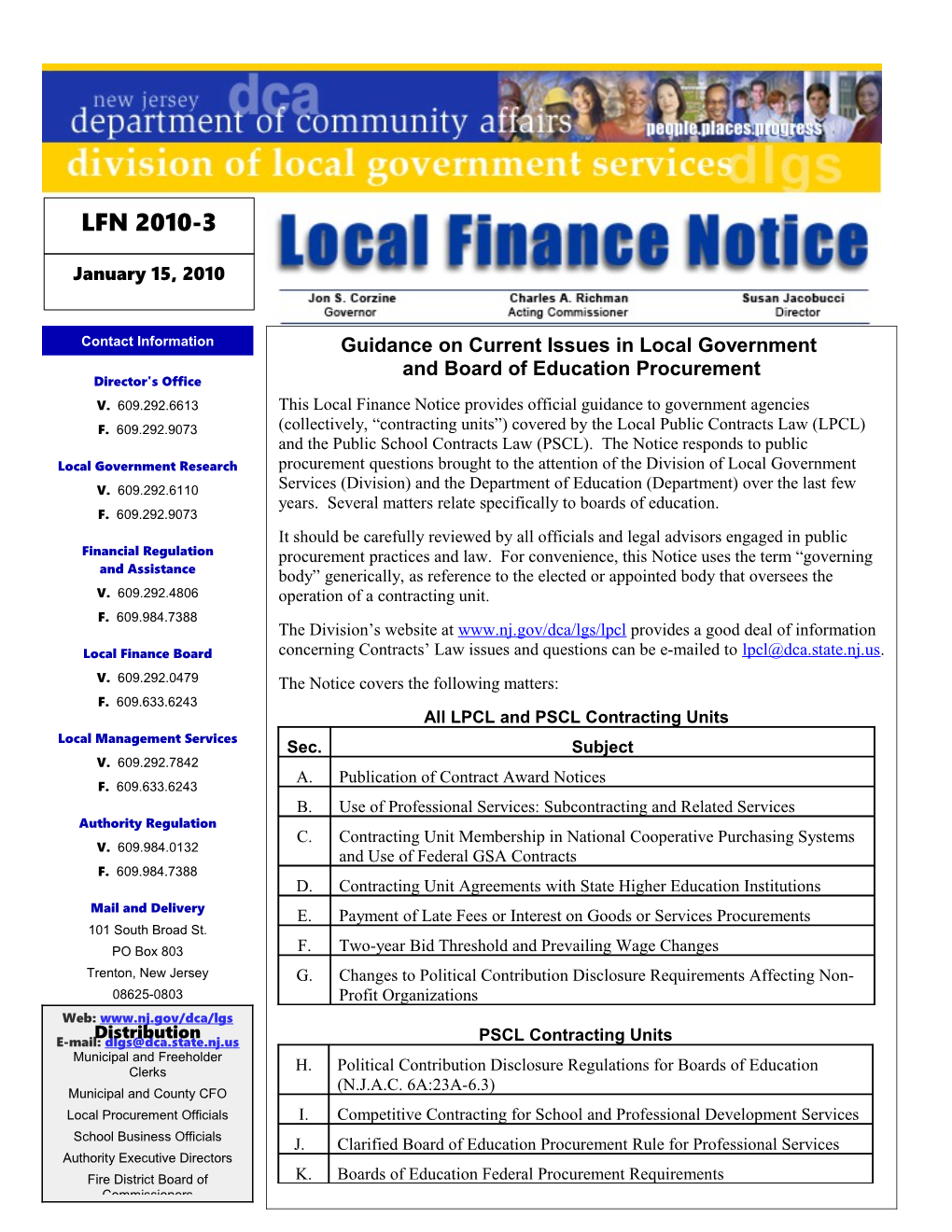 Local Finance Notice 2010-3January 15, 2010Page 1