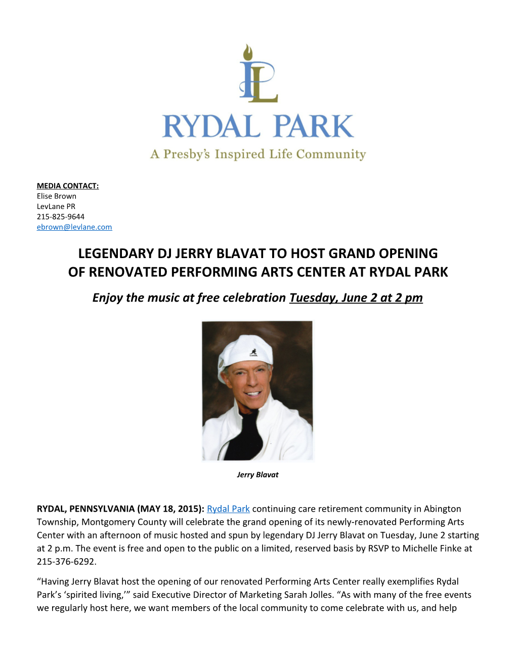 Legendary Dj Jerry Blavat to Hostgrand Opening