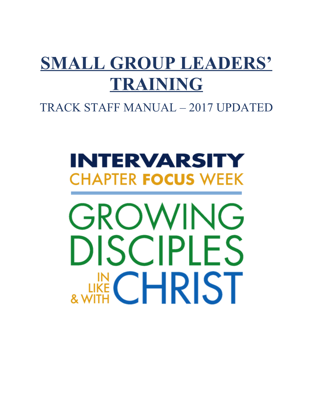 Small Group Leaders Training