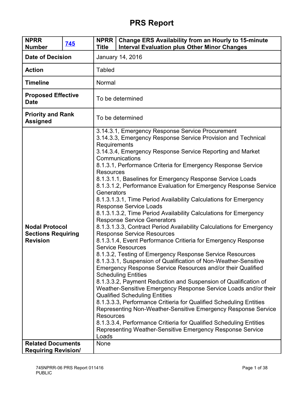 Changes to the Resource Identification Process That Clarifies ERCOT S Role in Identifying