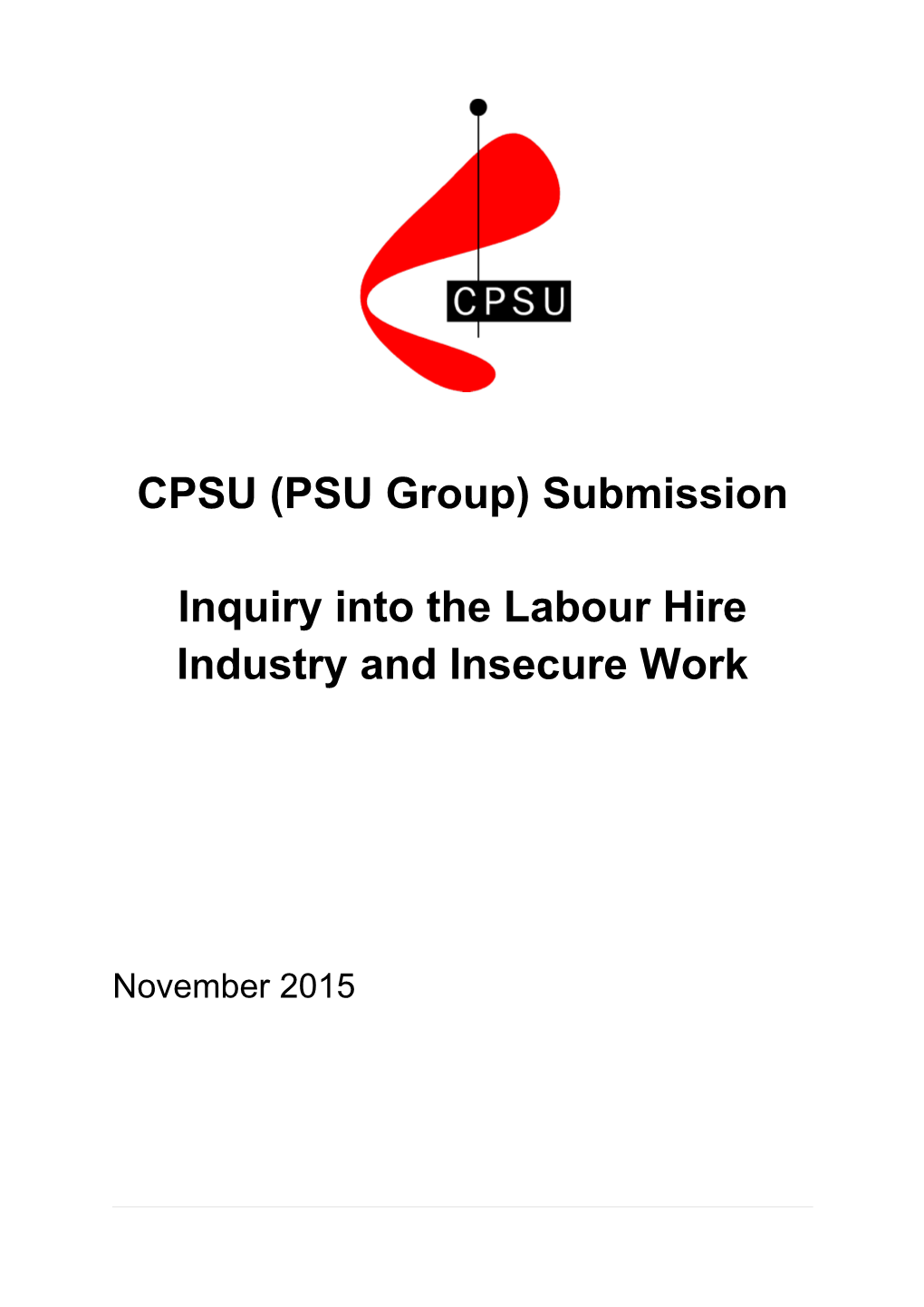 Inquiry Into the Labour Hire Industry and Insecure Work