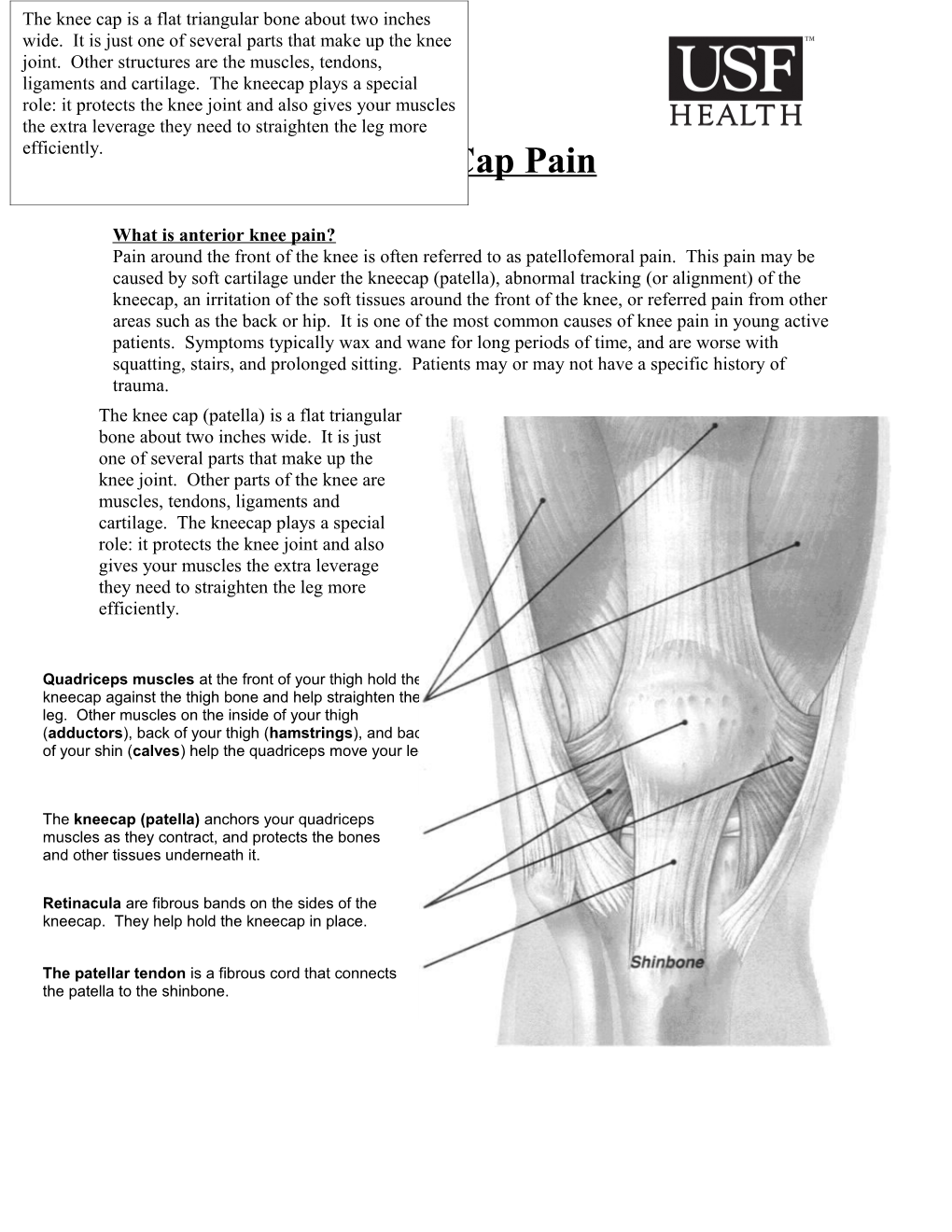 Patellar Malalignment (Subluxation)
