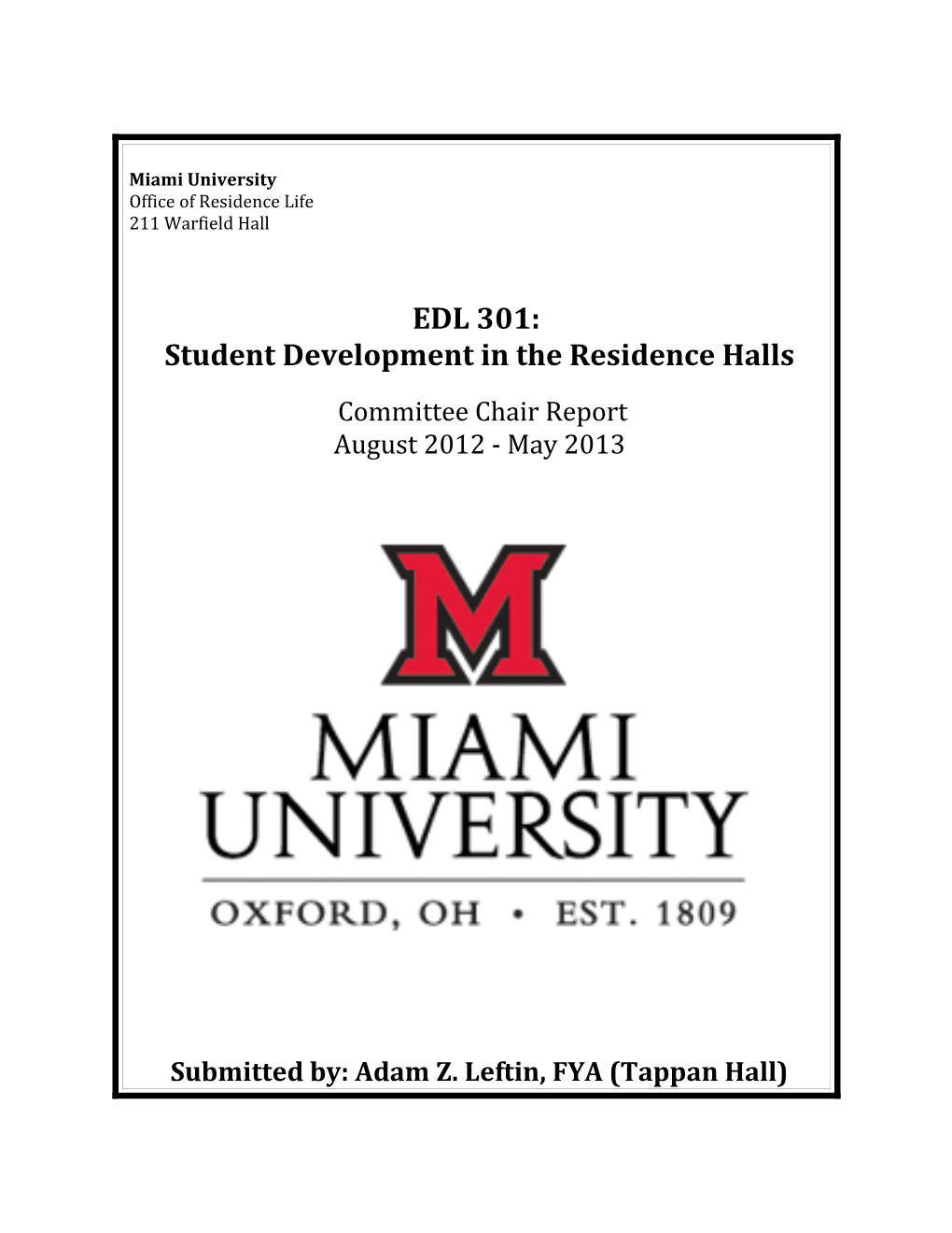 Student Development in the Residence Halls