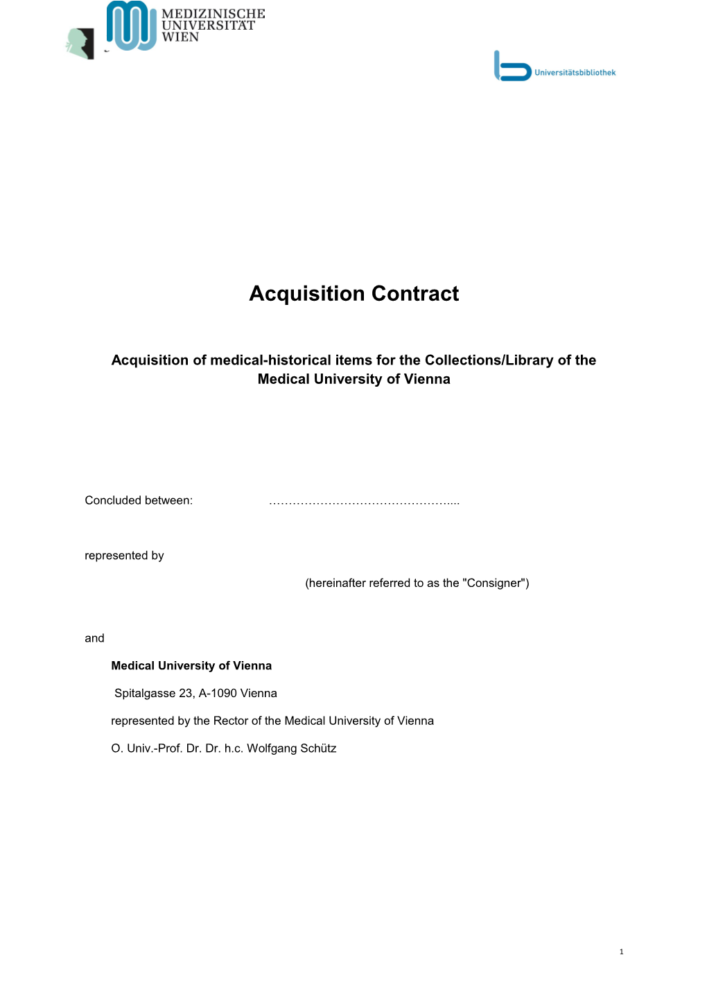 Acquisition Contract