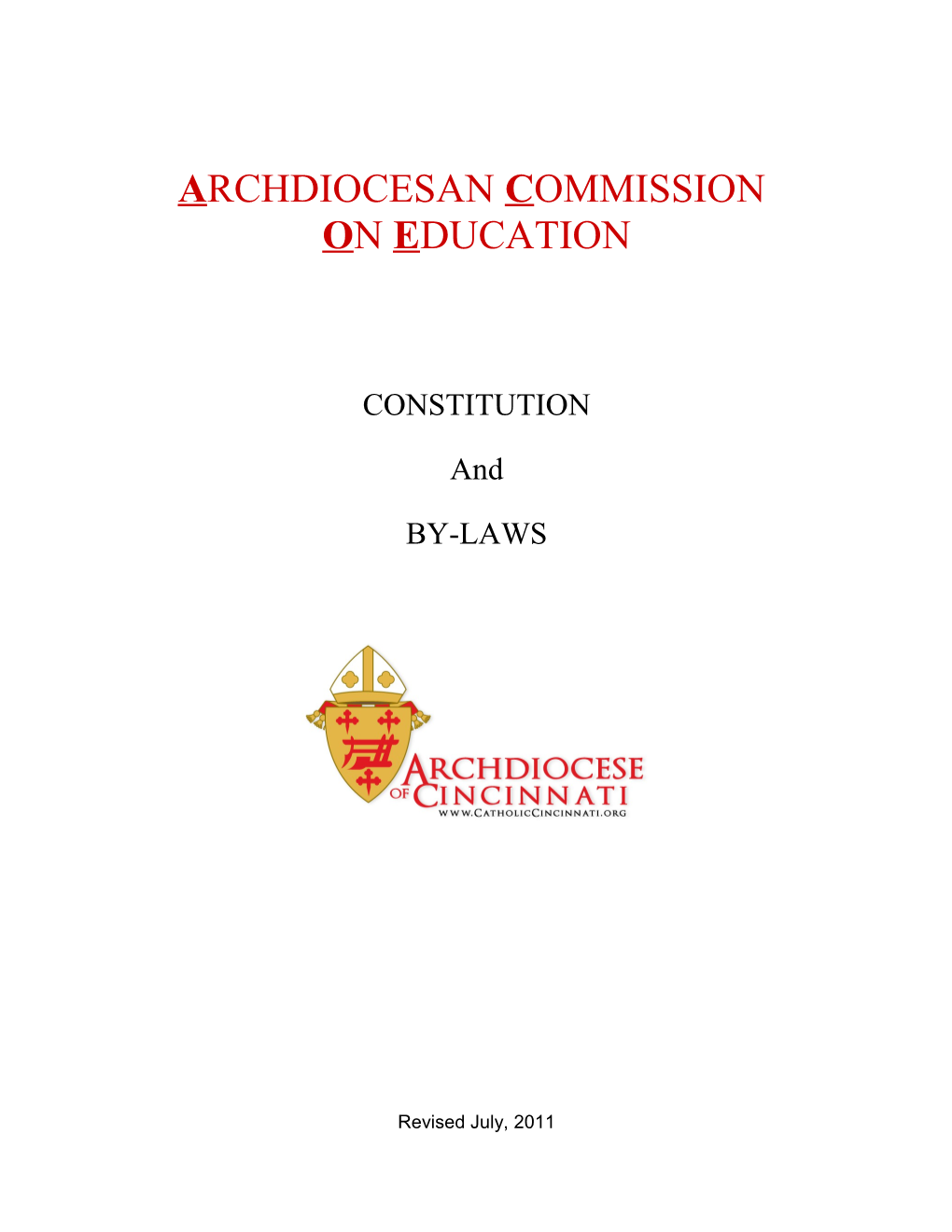 Archdiocese Commission on Education