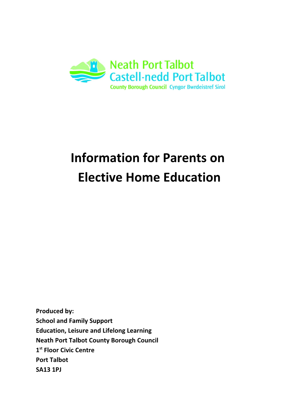 Information for Parents on Elective Home Education