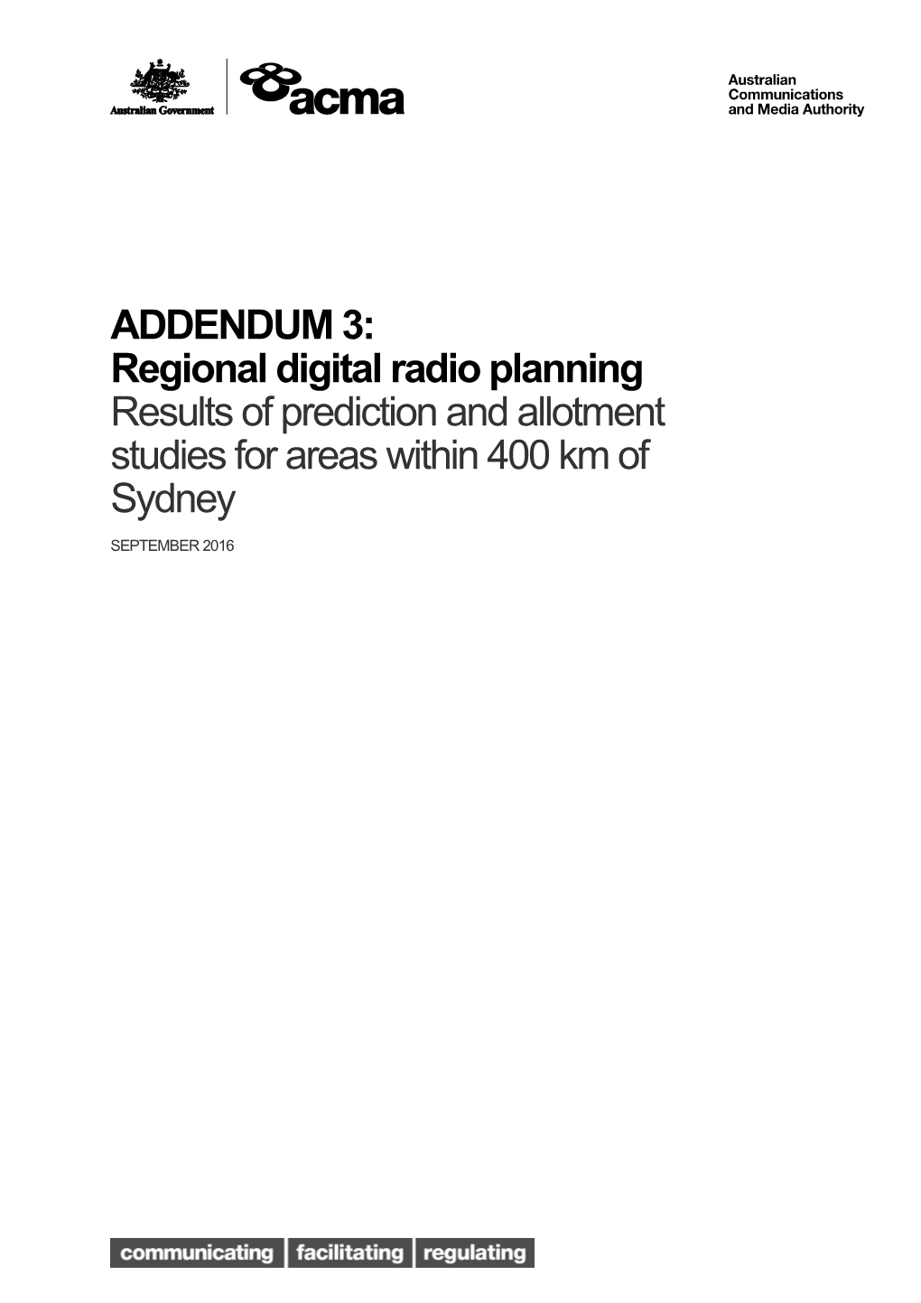 Regional Digital Radio Planning