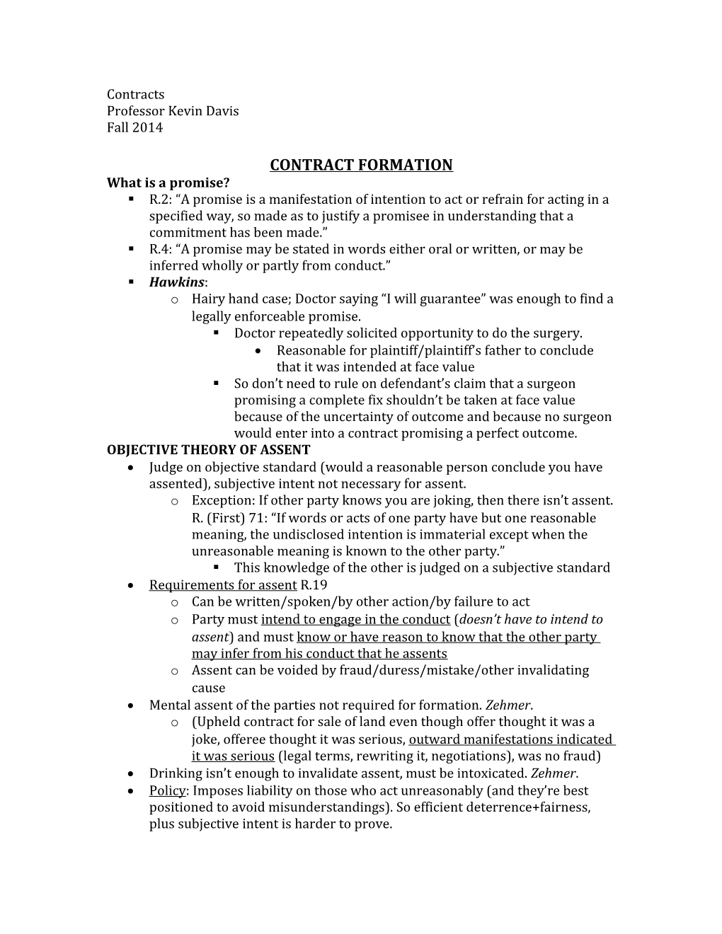 Contract Formation