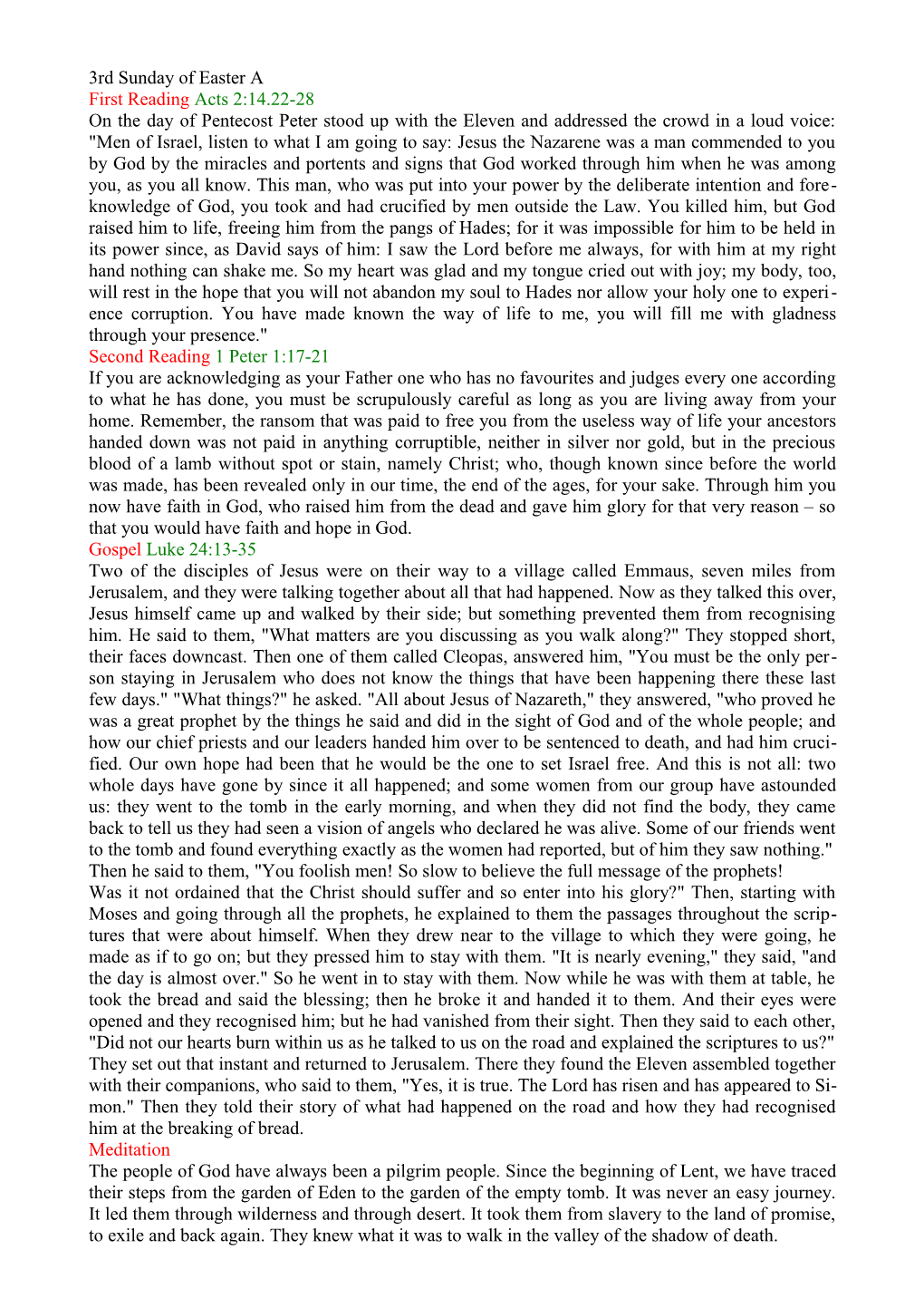 First Reading Acts 2:14.22-28