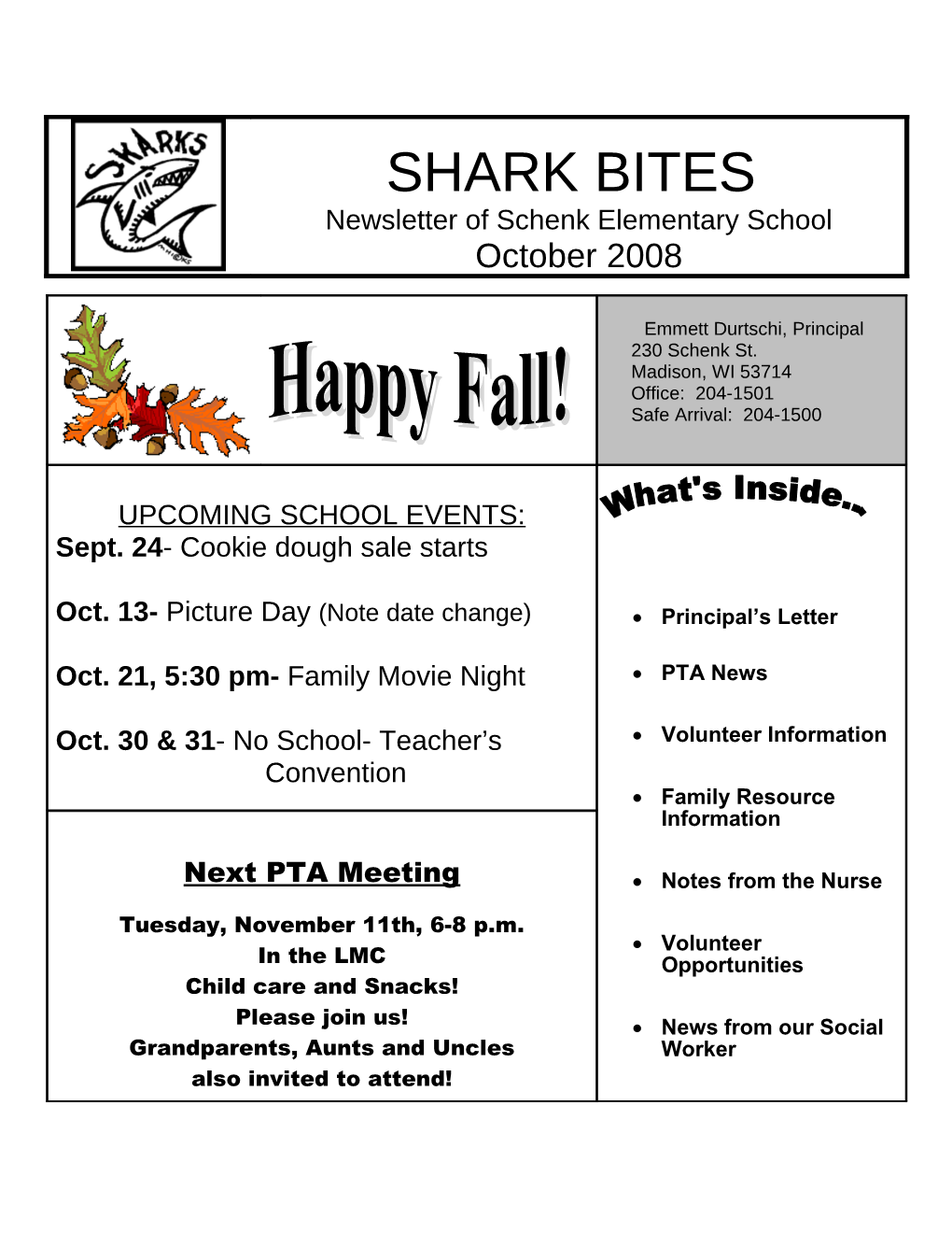 Shark Bites-October 2008Page 1