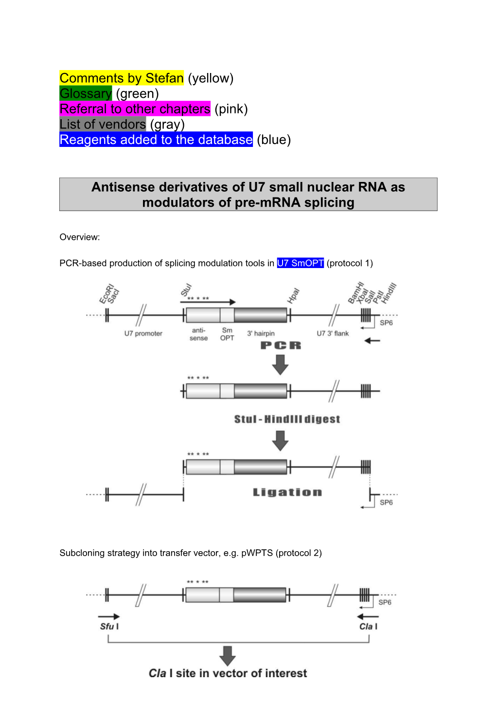 Antisense Derivatives of U7 Small Nuclear RNA As Modulators of Pre-Mrna Splicing - Stamm