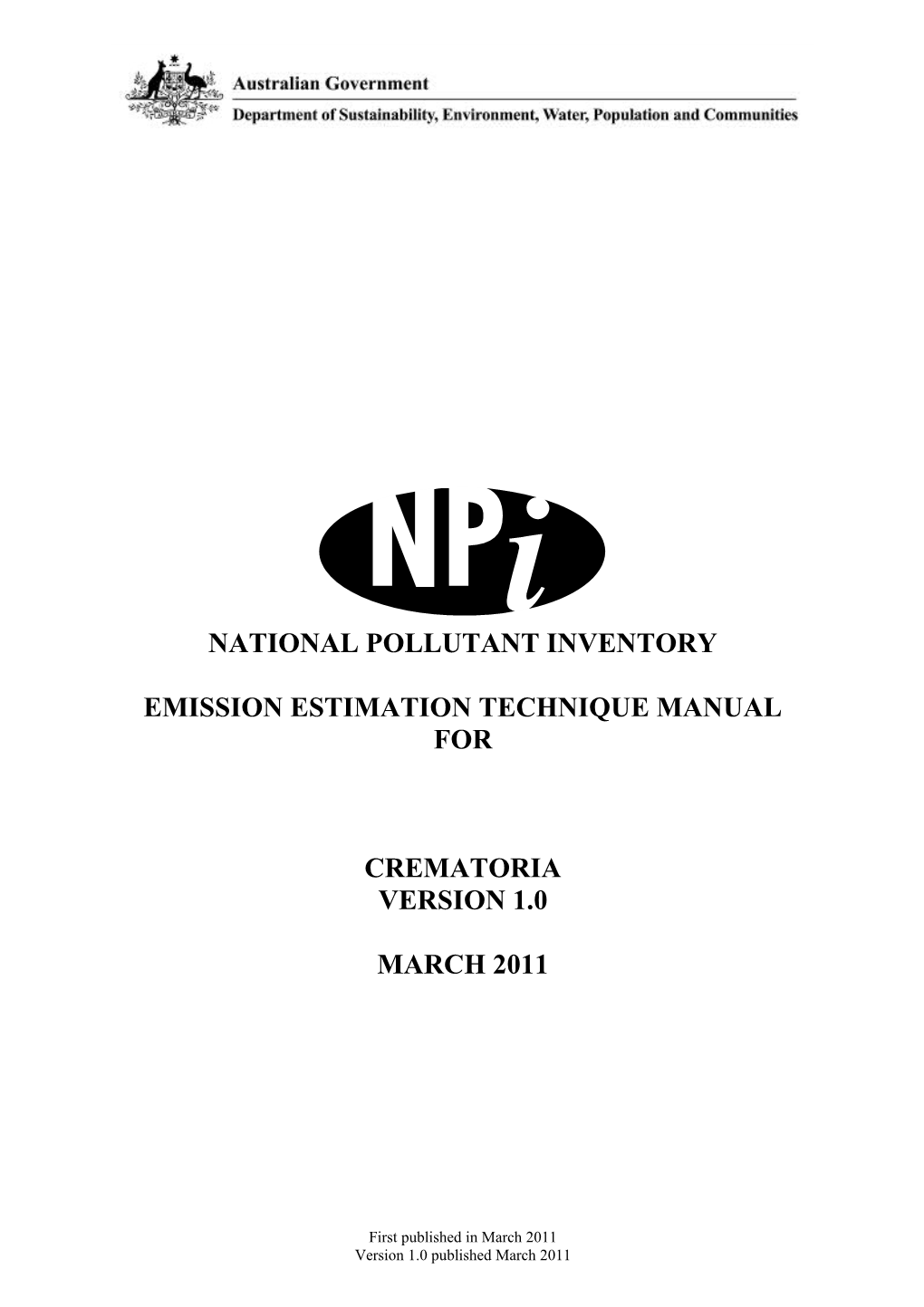 National Pollutant Inventory Emission Estimation Technique Manual for Crematoria