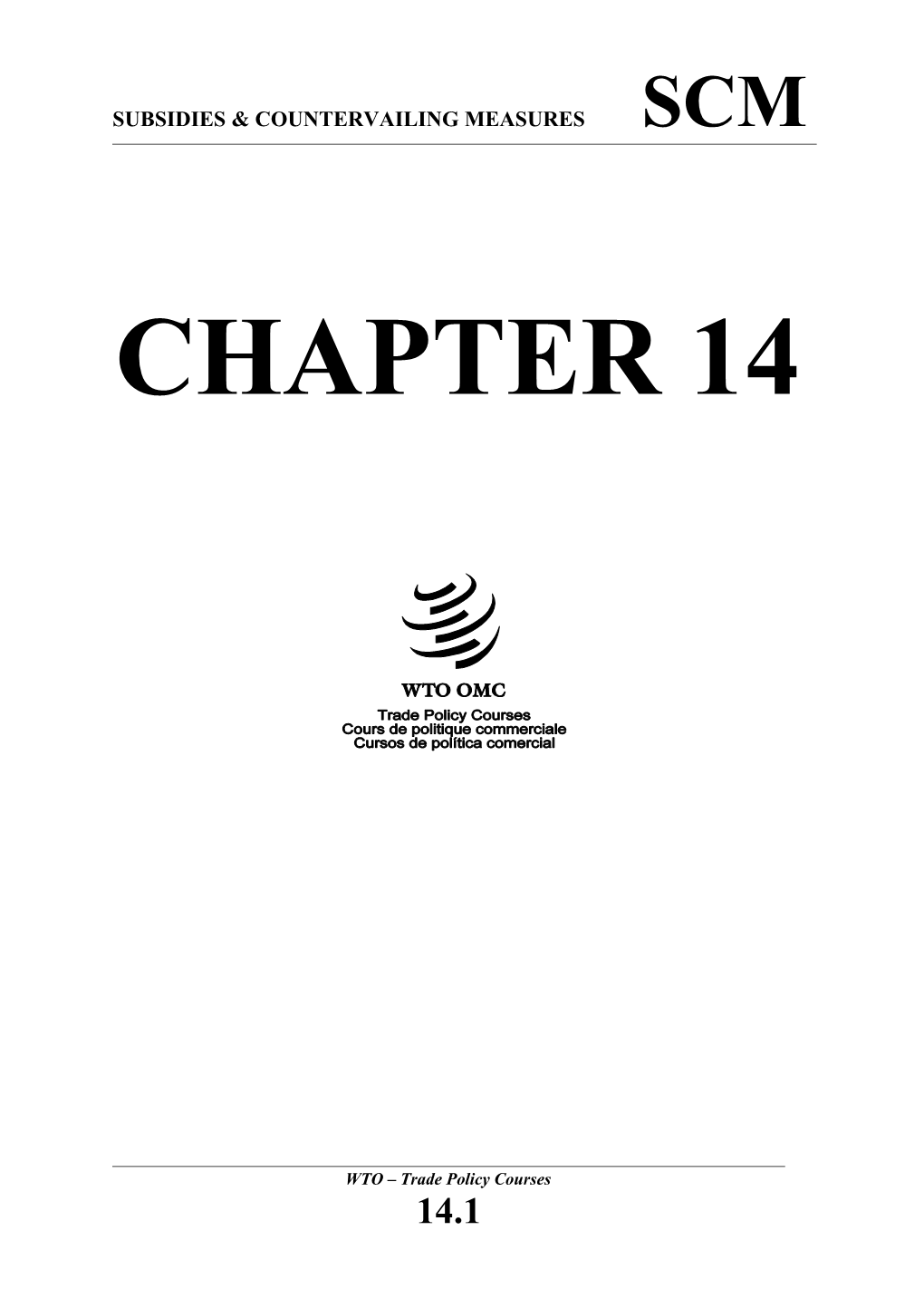 Subsidies & Countervailing Measures Scm