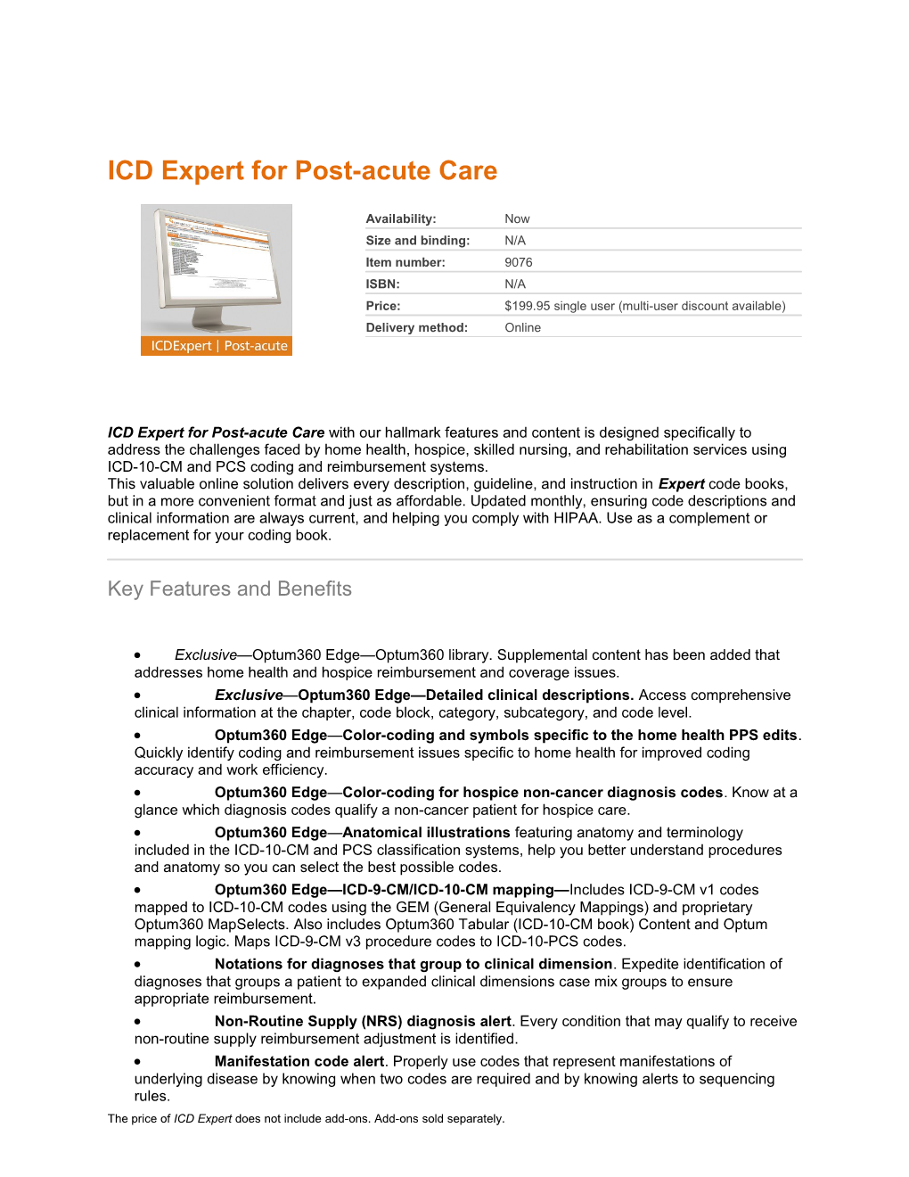ICD Expert for Post-Acute Care