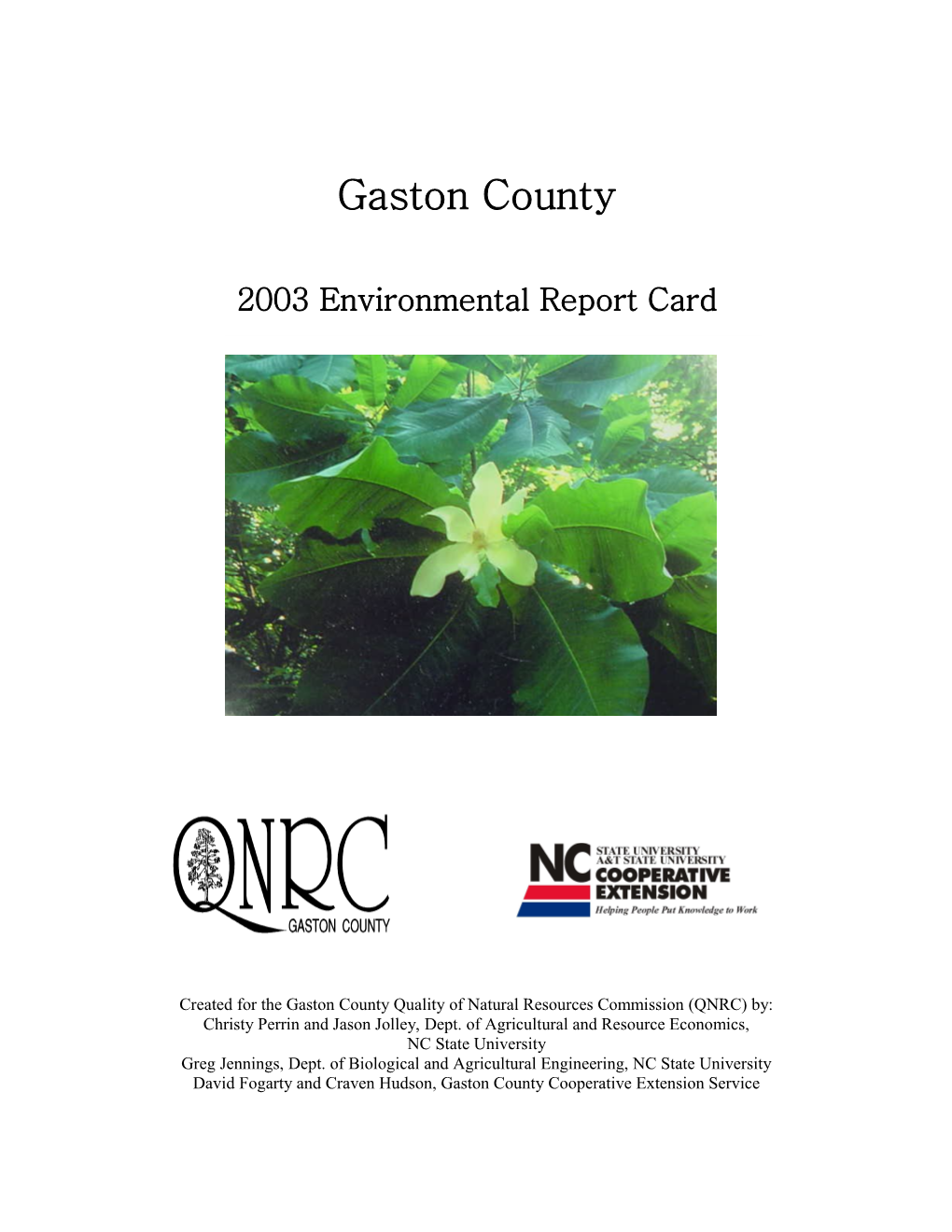 2003 Environmental Report Card