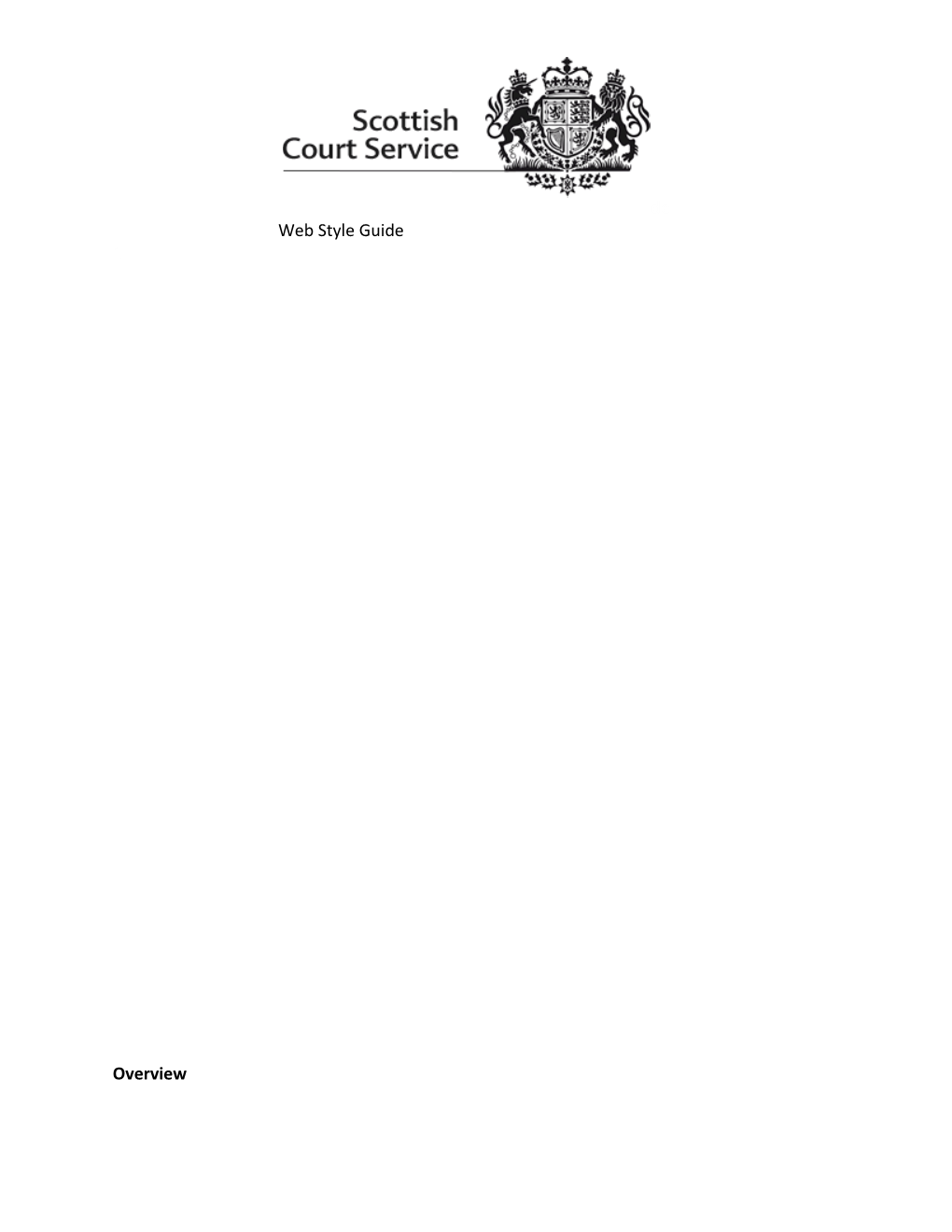 Scottish Court Service Web Style Guide