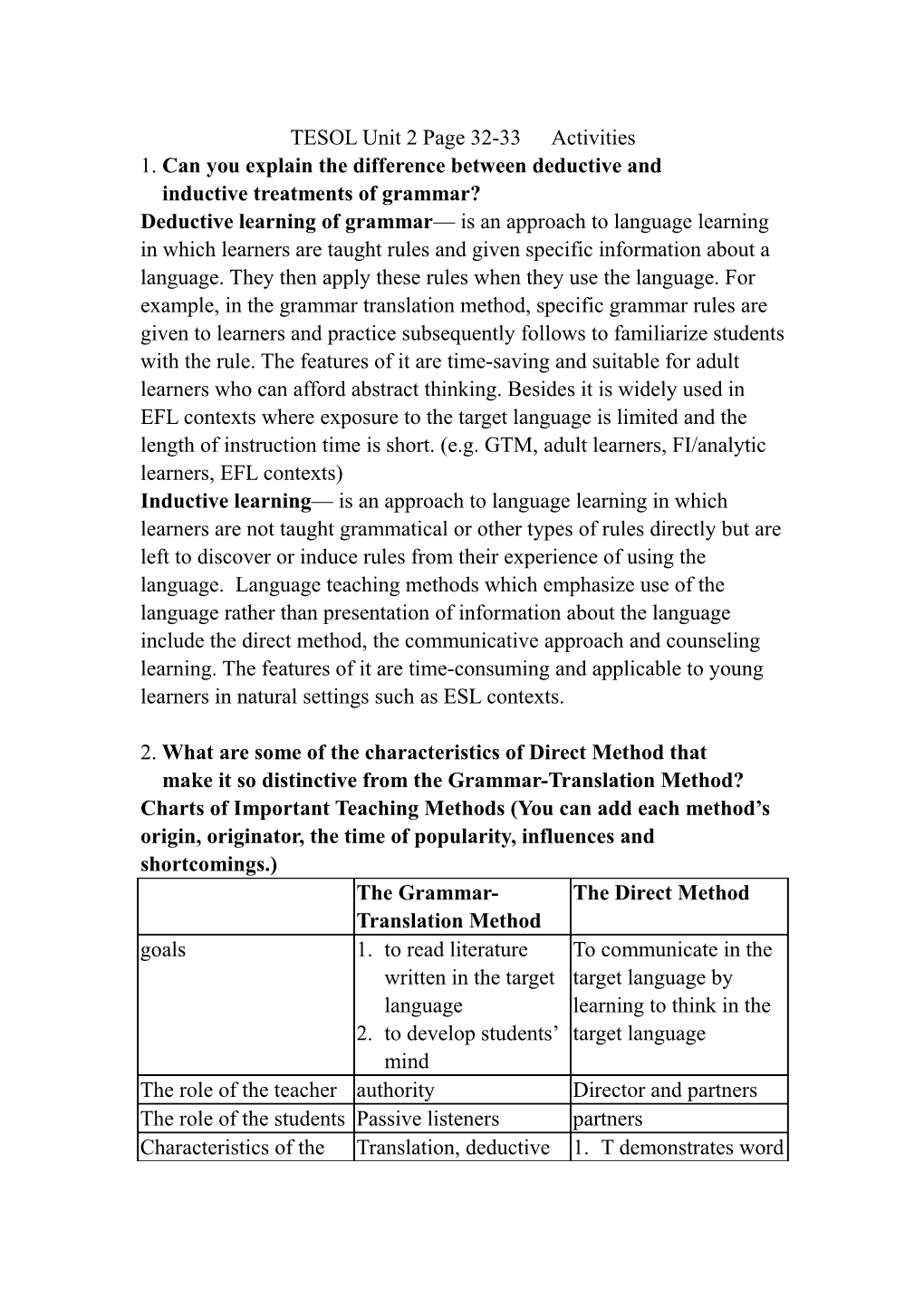 TESOL Unit 2 Page 32-33