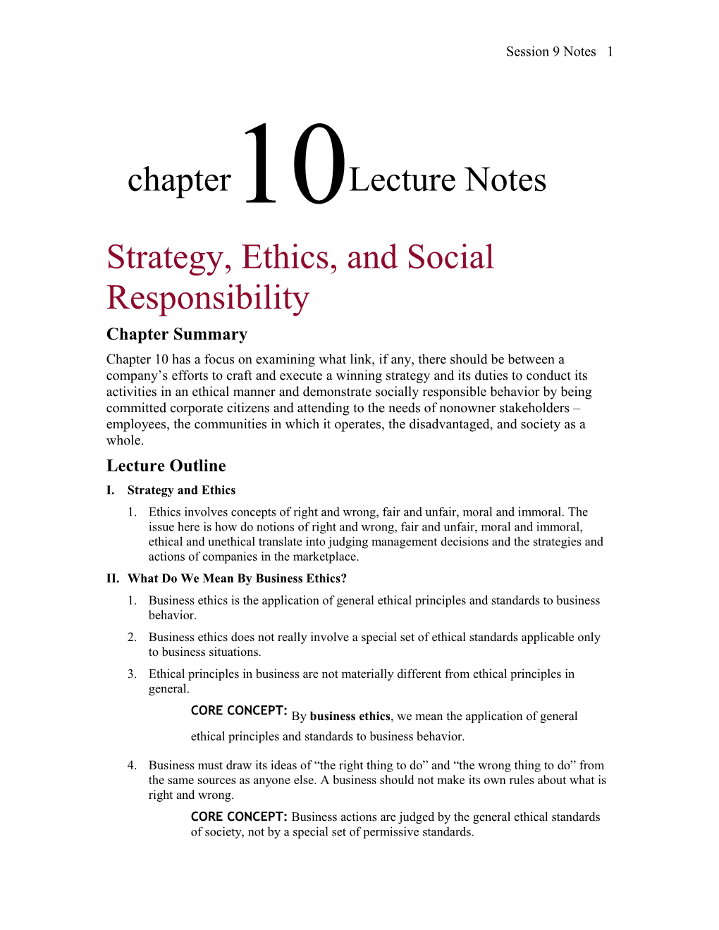 Strategy, Ethics, and Social Responsibility