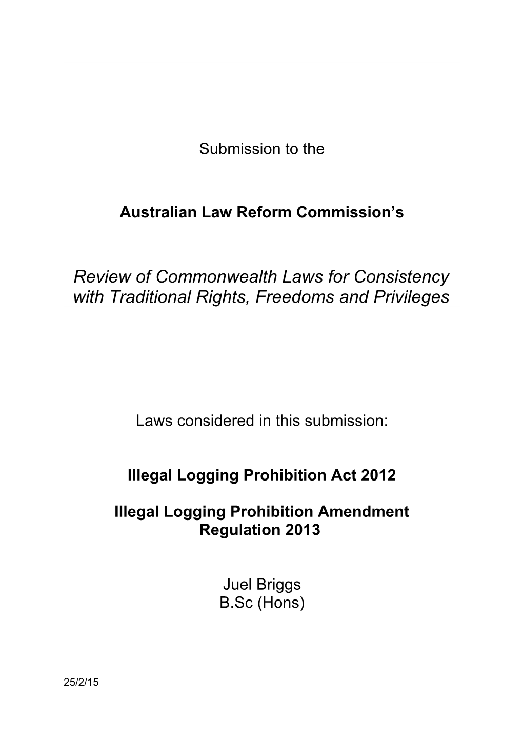 Australian Law Reform Commission S