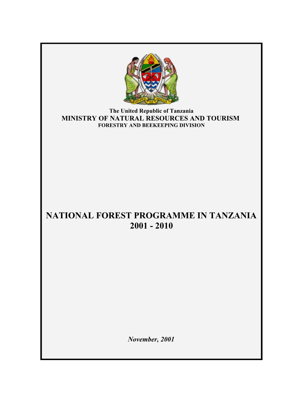 National Forest Programme Frame Document