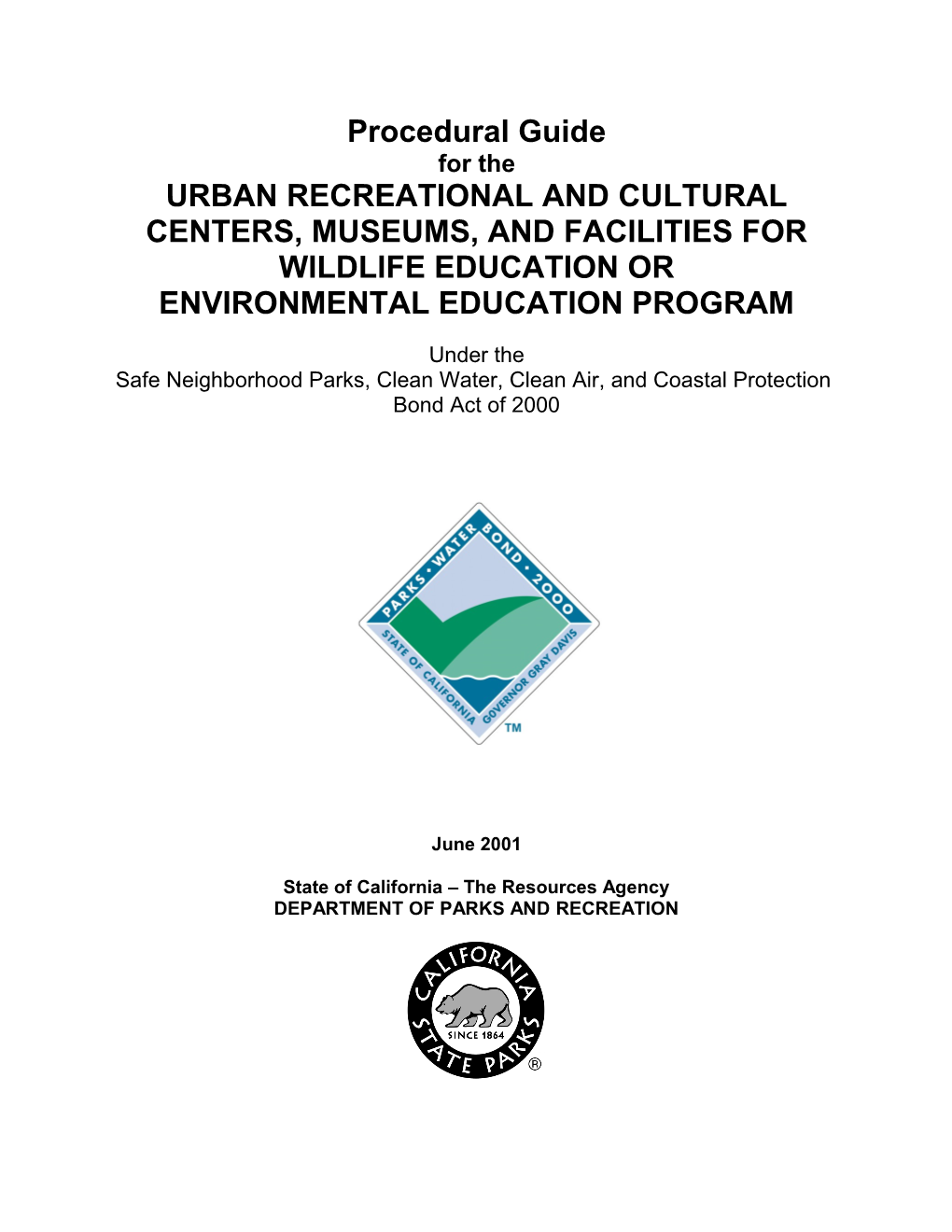 Urban Recreational and Cultural Centers, Museums, and Facilities for Wildlife Education Or